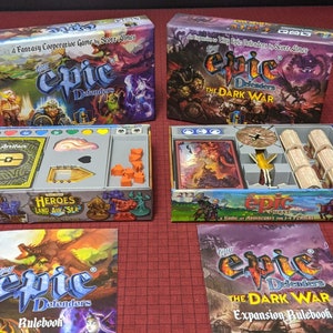 Tiny Epic Defenders + The Dark War - Deluxe Editions | Board Game Insert | Organizer