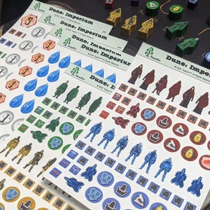 Vinyl Stickers Upgrade Kit (Compatible with Dune Imperium + Ix  Immortality) • Decals Kit • Premium