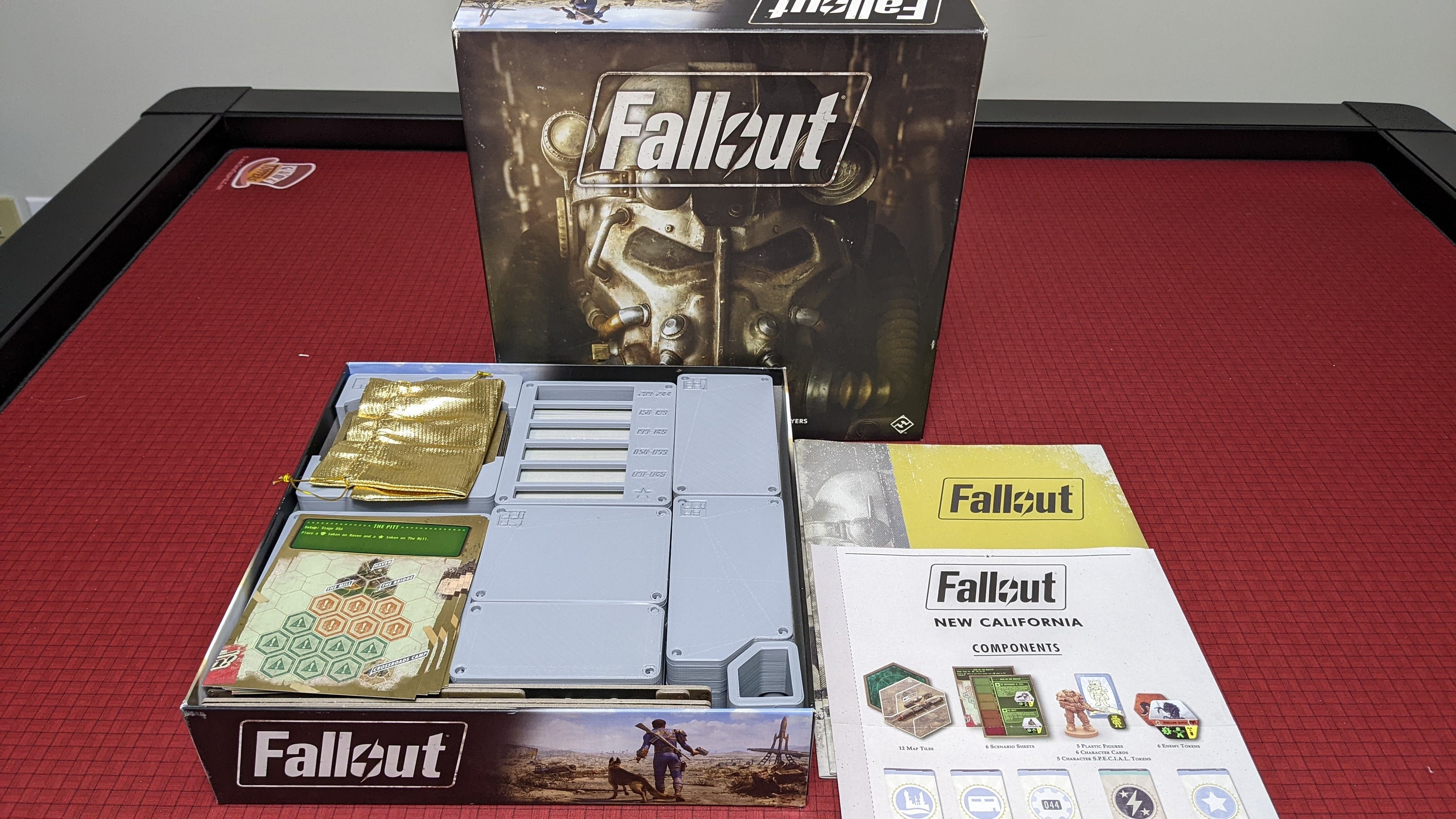 Fallout + New California + Atomic Bonds | Board Game Insert