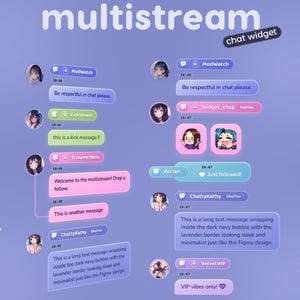 #ChatWidget #MultichatOverlay #MultichatWidget #MultistreamChat #StreamElements #ChatBoxOverlay #TwitchChatOverlay #YouTubeChatWidget #KickChatOverlay #OBSStreamOverlay #PastelOverlay #PeriwinkleOverlay #KawaiiStreamWidget