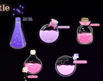 Potion Bottle Goal Widget: Customizable Stream Overlay (Digital Download)