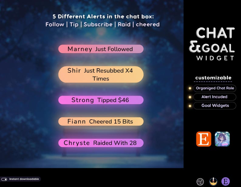 #twitchchat #neonchat #chatwidget #chatwidgettwitch #chatwidgetobs #chatwidgetstar #chatwidgetstream #chatwidgetminimal #twitchchatwidget #neonchatwidget #chatalert #sakurachat #goalwidget #goalwidgettwitch #goalwidgetstream #stargoalwidget #streamgoal #subgoal #donationgoal #twitchgoal #sakuragoal #neongoal #streamwidget #streamelements #vtuberasset #neon #neonwidget #neonstream #neonoverlay #neonvibes #neonglow #neonaesthetic #elegant #animated
