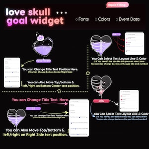 Love Skeleton Goal Widget | Twitch Streamlabs StreamElements Halloween Animated Sub Goal | VTuber Streamer image 4