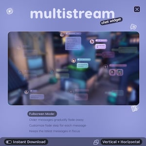 #ChatWidget #MultichatOverlay #MultichatWidget #MultistreamChat #StreamElements #ChatBoxOverlay #TwitchChatOverlay #YouTubeChatWidget #KickChatOverlay #OBSStreamOverlay #PastelOverlay #PeriwinkleOverlay #KawaiiStreamWidget