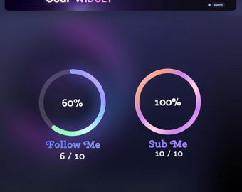 Neon Ring Twitch Toral Widget | RGB Farbanimation mit anpassbaren Farbverläufen (Digitaler Download)