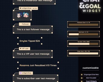 Minimal Line Twitch Chat Widget • With Pronouns & Alerts (StreamElements)