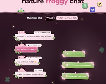 Multistream Anime Froggy Chat Widget | Twitch YouTube Kick Widget | StreamElements (One Click Installation)
