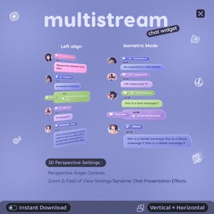 #ChatWidget #MultichatOverlay #MultichatWidget #MultistreamChat #StreamElements #ChatBoxOverlay #TwitchChatOverlay #YouTubeChatWidget #KickChatOverlay #OBSStreamOverlay #PastelOverlay #PeriwinkleOverlay #KawaiiStreamWidget