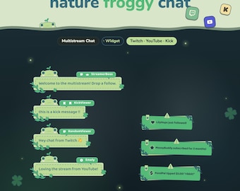 Multistream Froggy Chat Widget | Twitch YouTube Kick Widget | StreamElements (One Click Installation)