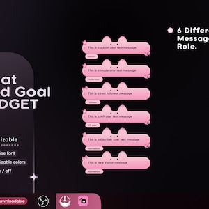 Cute Bunny Chat & Liquid Filling Goal Widget is fully customisable for Twitch Streamlabs and Streamelements.
