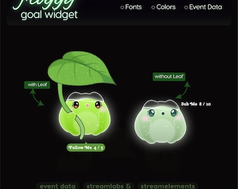 Froggy Goal Widget | Liquid Filling Streamlabs, Streamelements (Digital Download)