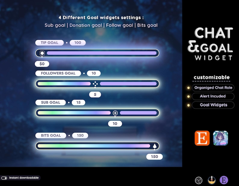 #twitchchat #neonchat #chatwidget #chatwidgettwitch #chatwidgetobs #chatwidgetstar #chatwidgetstream #chatwidgetminimal #twitchchatwidget #neonchatwidget #chatalert #sakurachat #goalwidget #goalwidgettwitch #goalwidgetstream #stargoalwidget #streamgoal #subgoal #donationgoal #twitchgoal #sakuragoal #neongoal #streamwidget #streamelements #vtuberasset #neon #neonwidget #neonstream #neonoverlay #neonvibes #neonglow #neonaesthetic #elegant #animated