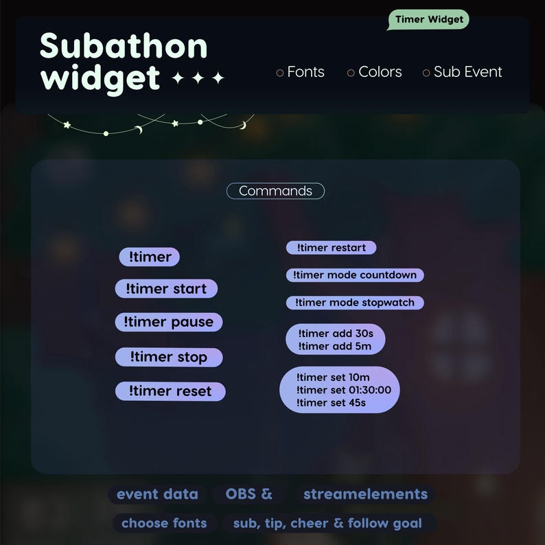 Megathon Timer Widget for Twitch Stream | Subathon and Donothon ...
