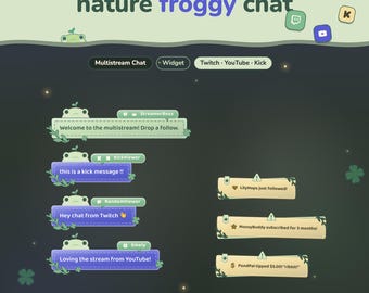 Multistream Starlight Galaxy Froggy Chat Widget | Twitch YouTube Kick Widget | StreamElements (One Click Installation)