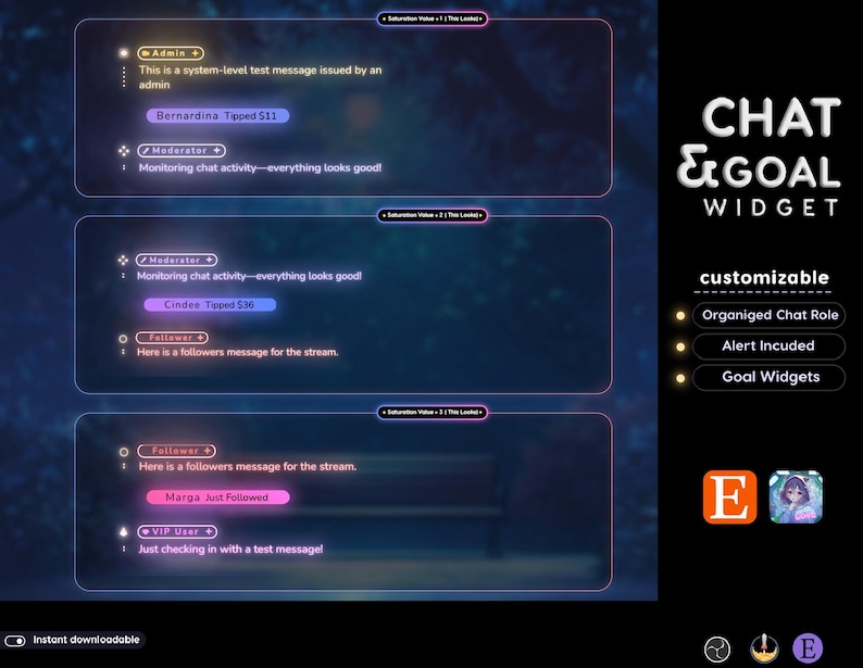 #twitchchat #neonchat #chatwidget #chatwidgettwitch #chatwidgetobs #chatwidgetstar #chatwidgetstream #chatwidgetminimal #twitchchatwidget #neonchatwidget #chatalert #sakurachat #goalwidget #goalwidgettwitch #goalwidgetstream #stargoalwidget #streamgoal #subgoal #donationgoal #twitchgoal #sakuragoal #neongoal #streamwidget #streamelements #vtuberasset #neon #neonwidget #neonstream #neonoverlay #neonvibes #neonglow #neonaesthetic #elegant #animated