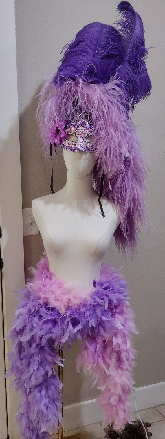 Costume Showgirl Headdress Boa Women Clothing