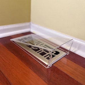 Modern Floor Register Vent Acrylic Air Deflector - Side Opening (2 Pack)