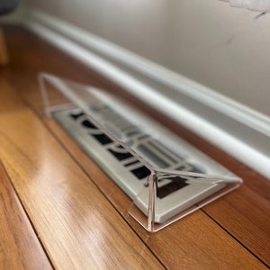 Modern Floor Register Vent Acrylic Air Deflector (2 pack)