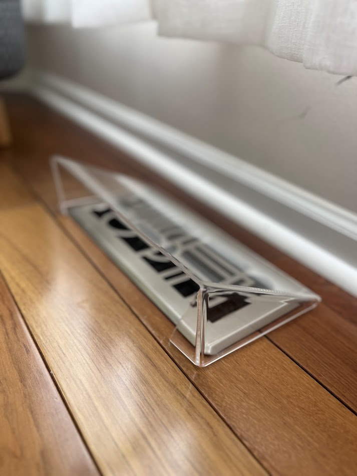 Modern Floor Register Vent Acrylic Air Deflector (2 pack)