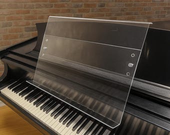 Grand Upright Piano Acrylic Music Stand (Width 18&quot;) - Height Adjustable