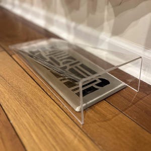 Modern Floor Register Vent Acrylic Air Deflector - Side Opening - Basic (2 Pack)