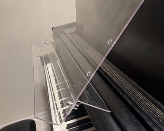 Grand Upright Piano Acrylic Music Stand (Width 18") - Rear Support Bracket