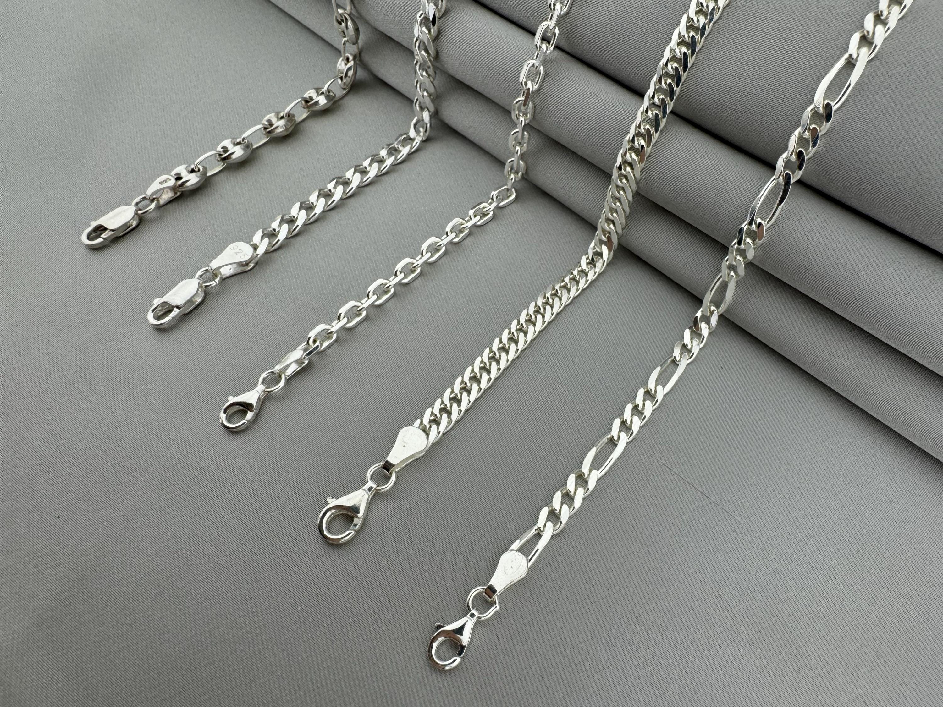 Silver Jewelry, 925 Sterling Silver Chain, Bohemain Chain, Solid Chain, Necklace for Men, Gift Bracelet, Dainty Chain, Chain S3 - Etsy Silver Jewelry, 925 Sterling Silver Chain, Bohemain Chain, Solid Chain, Necklace for Men, Gift Bracelet, Dainty Chain, Chain S3 - Etsy