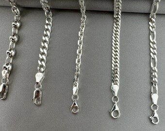 Silver Jewelry, 925 Sterling Silver Chain, Bohemain Chain