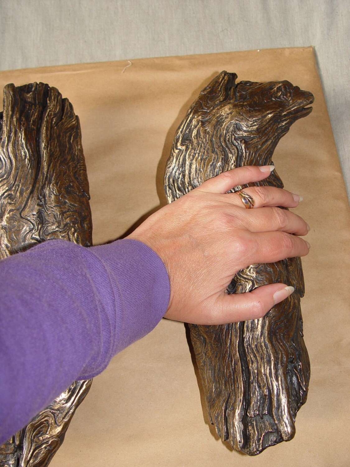 Large Bronze Driftwood Door Handles Pulls Etsy