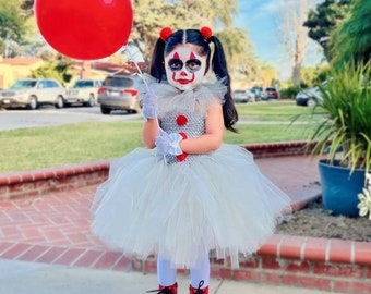 Costume da clown per bambina "IT".