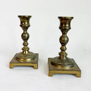 Brass Vintage Candle Stick Holder Set Candlesticks