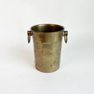 Vintage Brass vessel vase bin multi purpose use