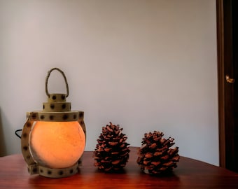 Table Lamp, Led Lamp, Desk Lamp, Himalayan, Salt Lamp, Handmade Lamp, Himalayan Salt Lamp, Stone Lamp, Home Decor, Natural, Marine Lantern 2