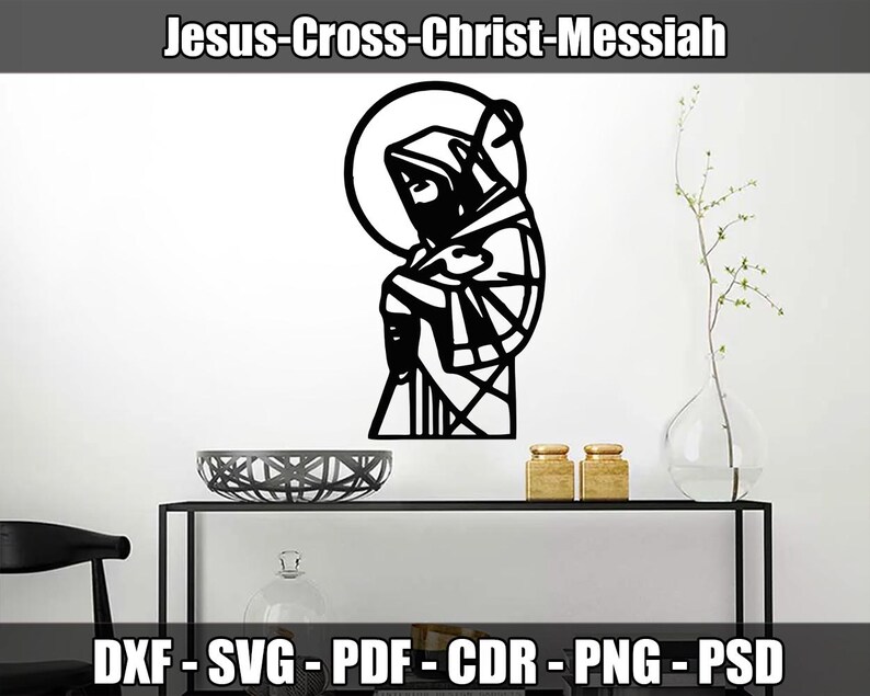 Messiah Template Jesus Cross Christ Messiah Laser Cut Svg Dxf Glowforge Files Wall ...