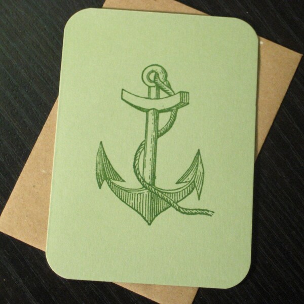 Anchor - Gocco Screen-Printed Card