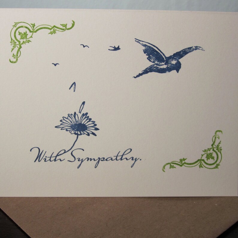 With Sympathy Gocco Screen-printed Card image 2