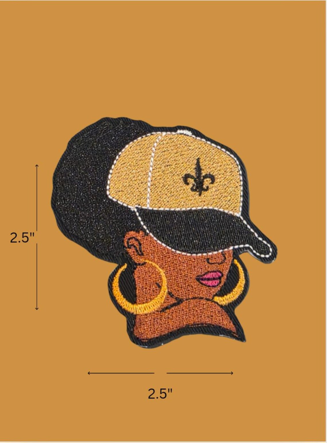Saints Afro Puff Girl Iron-on Patch - Etsy
