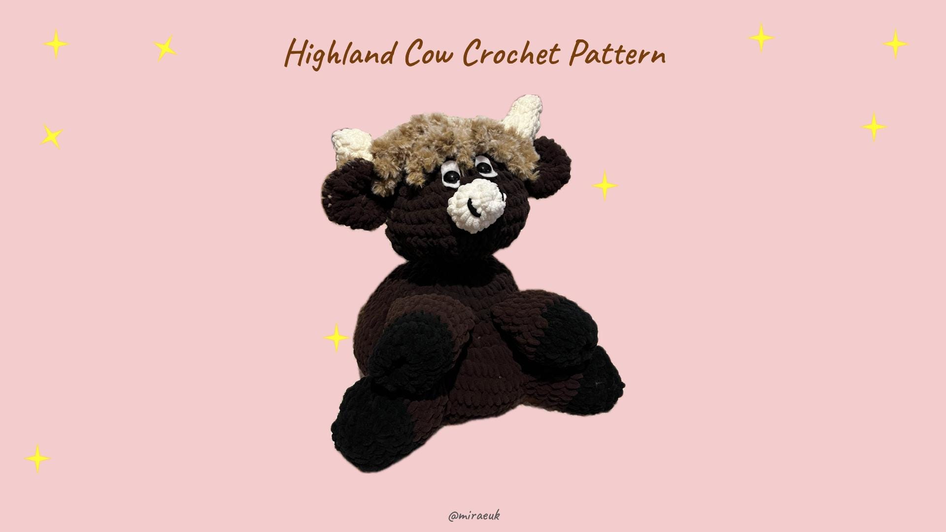 Giant Highland Cow Crochet Pattern