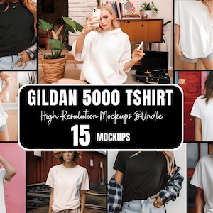 Gildan 5000 Mockup Bundle, 5000 Tshirts Bundle, Gildan Tee Model Mockup Whole Section Bundle , Lifestyle Mockups, Tee Mocks 5000,Tshirt Mock