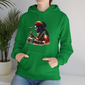 Jamaica Rasta Reggae Singer Unisex Heavy Blend™ Hooded Sweatshirt
