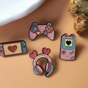 Handheld Enamel Pin | Creative Pink Pin Badge | Lapel Pin | Collar Pin | Funny Enamel Pin Set | Gift for Her Him