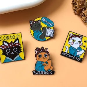 Girl Power Enamel Pin | Feminist Pin Badge | Lapel Pin | Collar Pin | Funny Enamel Pin Set | Gift for Her Him