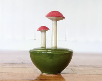 Mushroom Salt Cellar, pine green