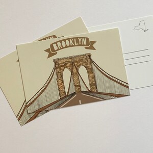 Brooklyn Bridge Postcard Set - 3 New York City Souvenir - BK, NY