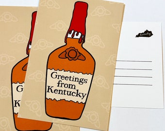 Set de cartes postales Kentucky Bourbon - 3 cartes postales souvenirs Booze Whisky Alcohol