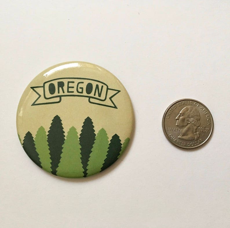 Oregon Evergreen Trees Magnet