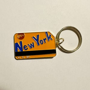 New York Subway Enamel Keychain NYC City Manhattan Brooklyn Harlem NY Souvenir Darker