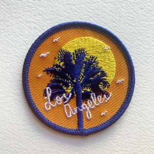 Los Angeles Iron-on Patch - 2.5 inches  LA California Palm Tree Badge Sunset Decal