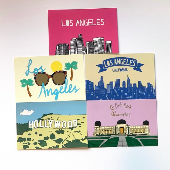 Los Angeles city postcards