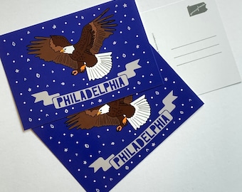 Lot de 5 cartes postales Philadelphia Eagles - 5 cartes postales Philly Pennsylvania PA